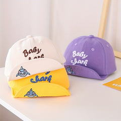 Shark Baby Embroidered Soft Brim Duck Tongue Cap