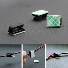 10pcs Adhesive Car Fixed Clip GPS Data Cable Light Cord Organizer