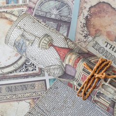 15pcs Large Size Wandering Jazz Material Paper Retro Flowers Journal