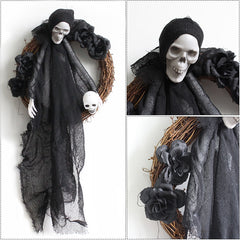 Halloween Ghost Gate Hanging Ghost Party Flower Wreath