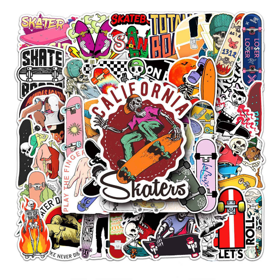 50pcs Skateboard Waterproof Graffiti Stickers Laptop Helmet Decor