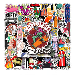 50pcs Skateboard Waterproof Graffiti Stickers Laptop Helmet Decor