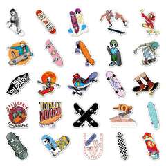 50pcs Skateboard Waterproof Graffiti Stickers Laptop Helmet Decor