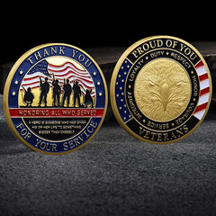 Honor US Veterans Collectible Challenge Coin Gift