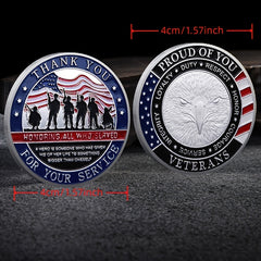 Honor US Veterans Collectible Challenge Coin Gift
