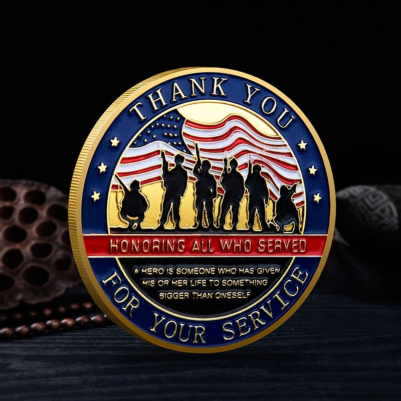 Honor US Veterans Collectible Challenge Coin Gift