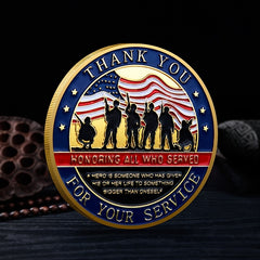 Honor US Veterans Collectible Challenge Coin Gift