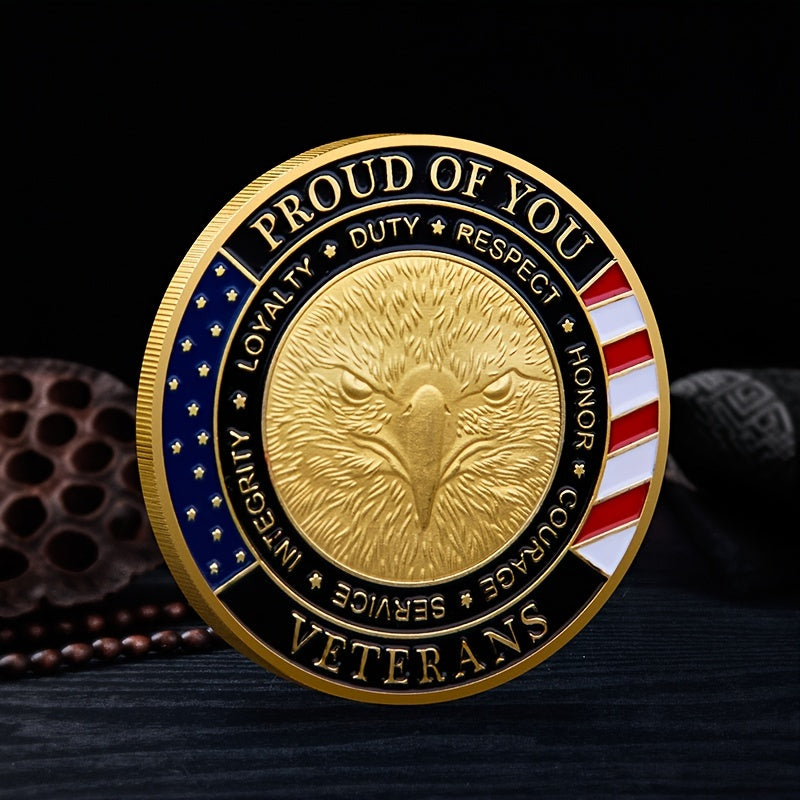 Honor US Veterans Collectible Challenge Coin Gift