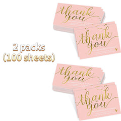 50 Sheets Thank You For Supporting My Small Business Thank You Card