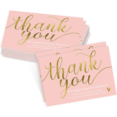 50 Sheets Thank You For Supporting My Small Business Thank You Card