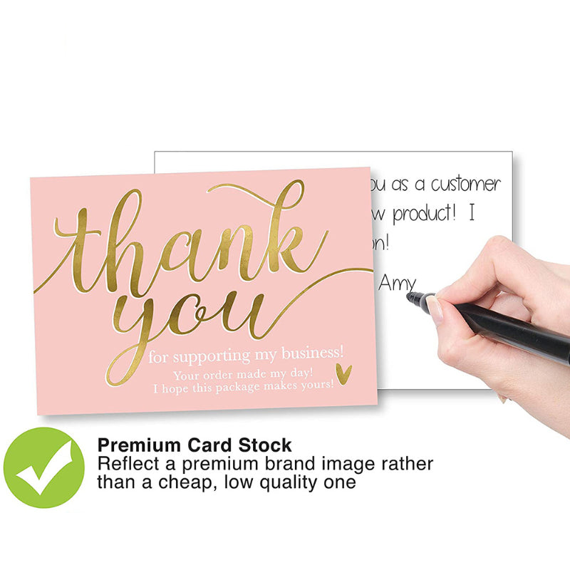 50 Sheets Thank You For Supporting My Small Business Thank You Card