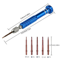 Professional 5-in-1 Screwdriver Set for Electronics Repair