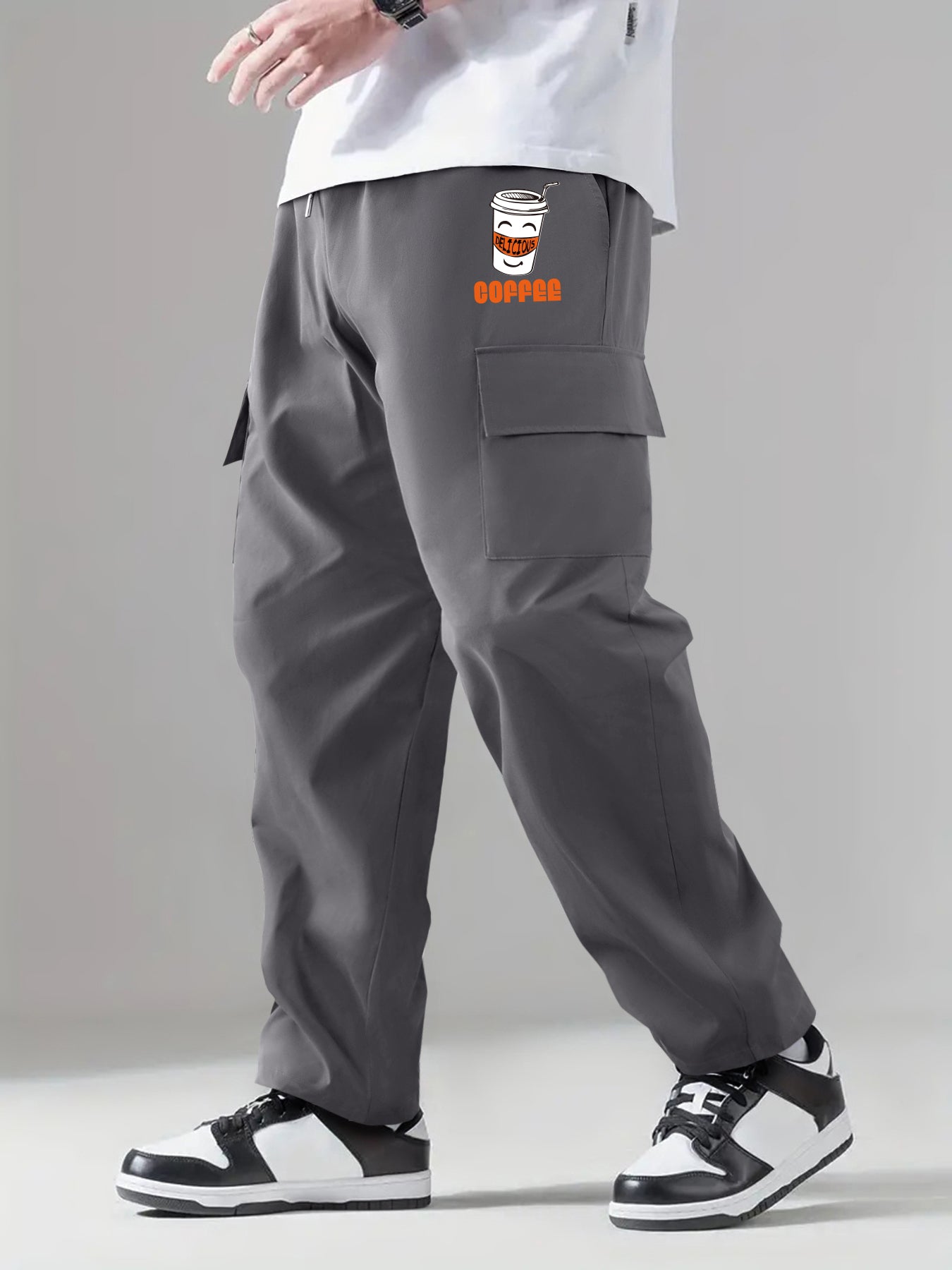 Cargo Pants Men's Flap Pocket Trousers Outdoor Work Streetwear