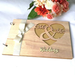 Wooden Crafts Wedding Message Book Notebook Wedding Photo Album