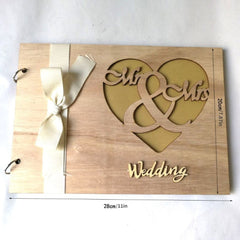 Wooden Crafts Wedding Message Book Notebook Wedding Photo Album