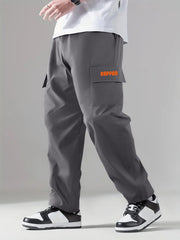 Cargo Pants Men Flap Pocket Loose Casual Outdoor Work Pants