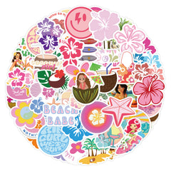 60pcs Coconut Girl Preppy Stickers Waterproof Aesthetics Vinyl Stickers