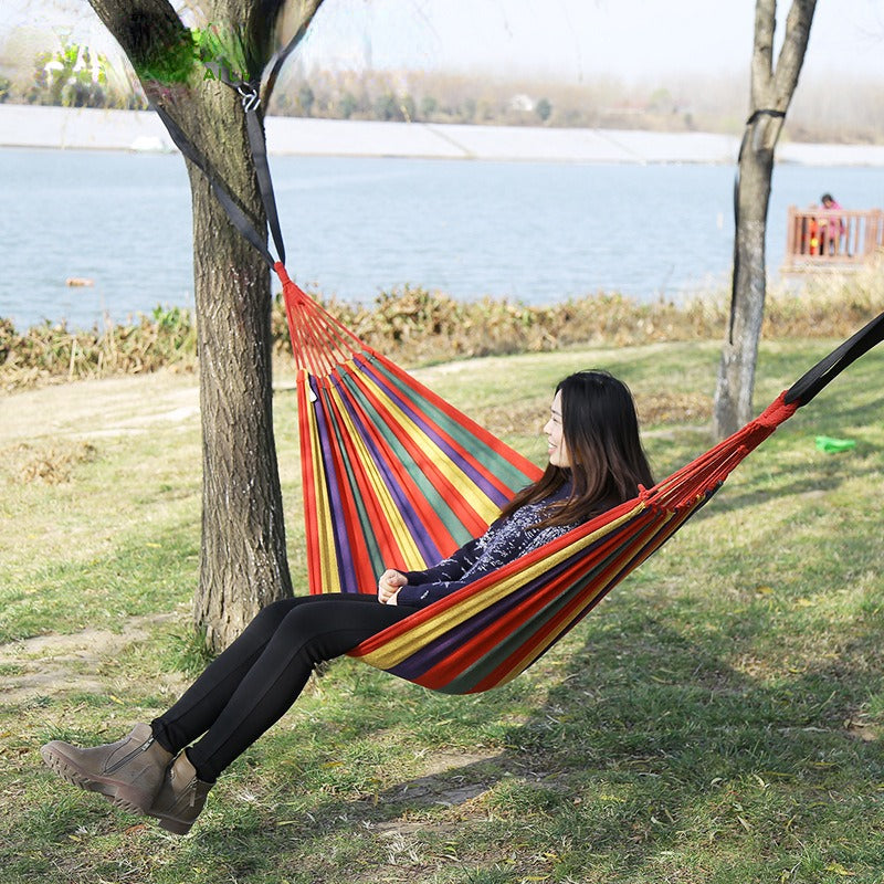 Portable Canvas Hammock Swing for Camping