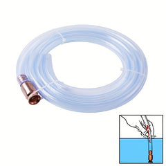 Automobile Suction Pump Manual Extractor w/ Red Copper Siphon Refueling Pipe