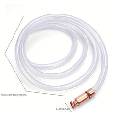 Automobile Suction Pump Manual Extractor w/ Red Copper Siphon Refueling Pipe