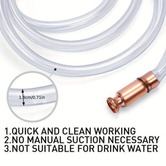 Automobile Suction Pump Manual Extractor w/ Red Copper Siphon Refueling Pipe