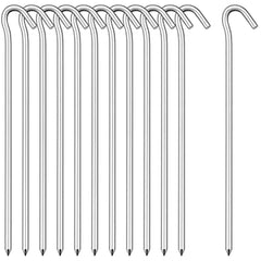 12pcs Metal Tent Pegs Aluminium Pegs For Hard Floors Camping Fishing