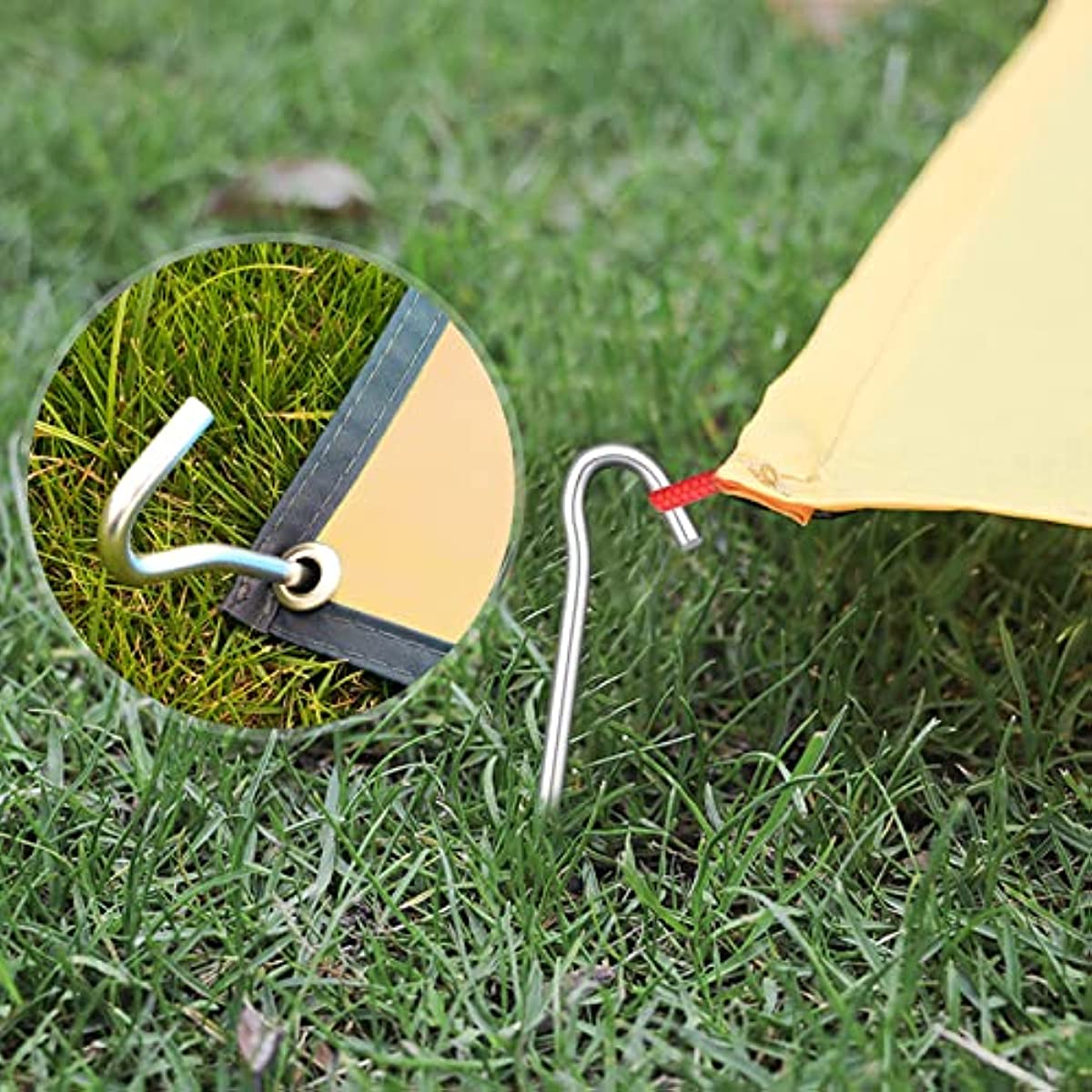 12pcs Metal Tent Pegs Aluminium Pegs For Hard Floors Camping Fishing