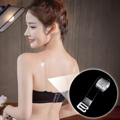 3pairs Women's TPU Elastic Bra Straps, Non-Slip Transparent Straps