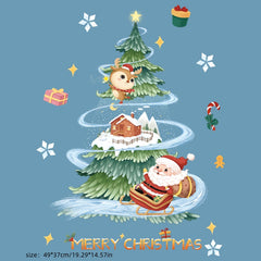 Christmas Theme Window Sticker Waterproof PVC for Living Room