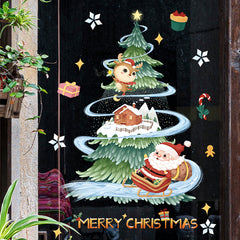 Christmas Theme Window Sticker Waterproof PVC for Living Room