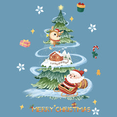 Christmas Theme Window Sticker Waterproof PVC for Living Room