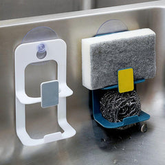 Kitchen Suction Cup Sink Drain Rack Sponge Holder Soap Stand Dish Cloth Shelf