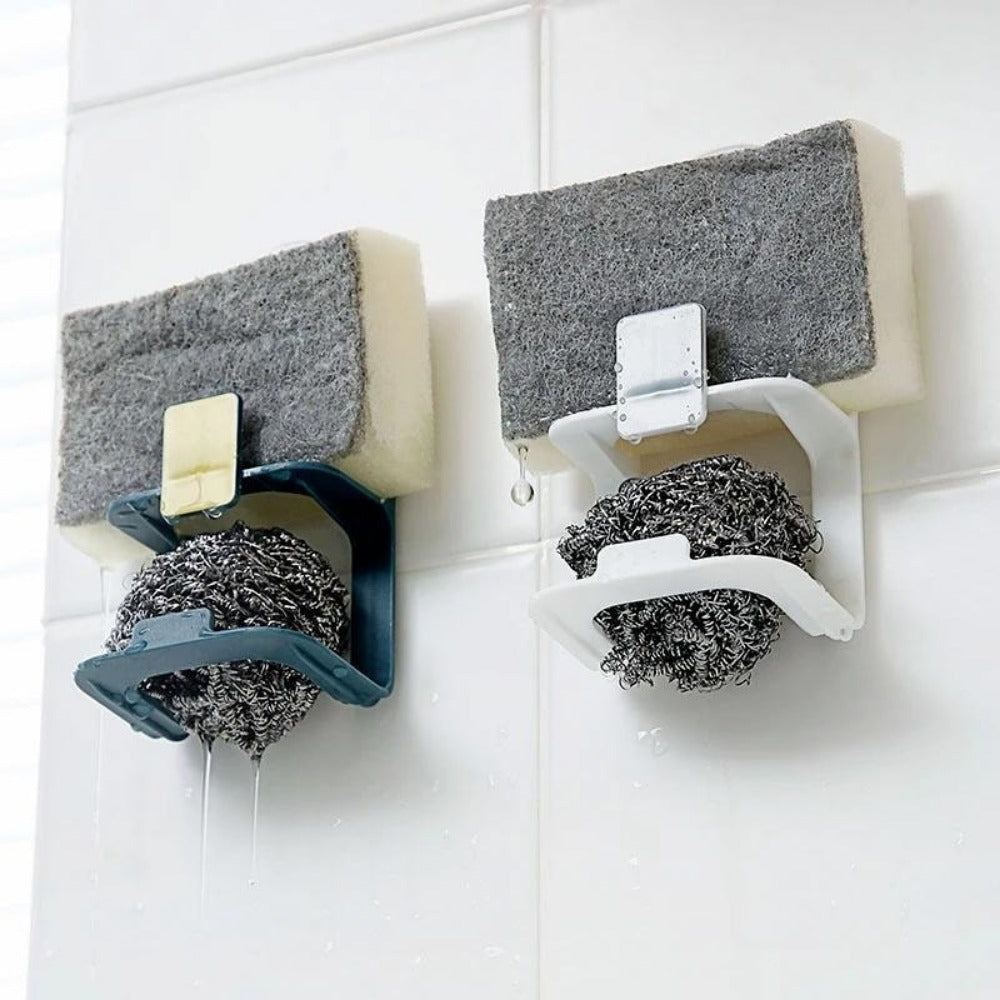 Kitchen Suction Cup Sink Drain Rack Sponge Holder Soap Stand Dish Cloth Shelf
