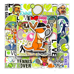 50pcs Tennis Graffiti Stickers Waterproof for Motorcycle Laptop Helmet