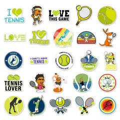 50pcs Tennis Graffiti Stickers Waterproof for Motorcycle Laptop Helmet
