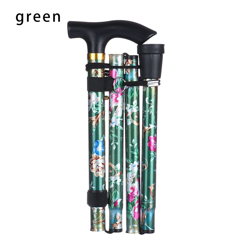 Telescopic Walking Cane Folding Trekking Stick Adjustable Aluminum Alloy