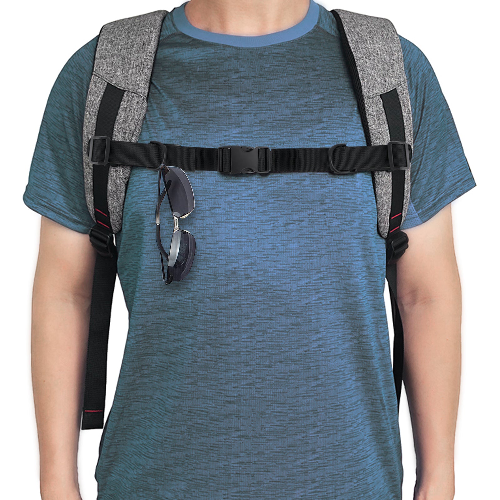 Adjustable Chest Straps for Backpacks with Zipper Pulls - Set of 2