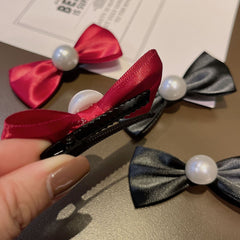 2pcs Baby Girls Bow Hair Clips Daily Wear and Photo Accessories