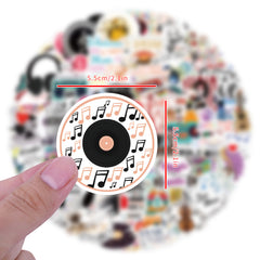 100pcs Cartoon Music Stickers Love Music Vinyl Stickers Waterproof