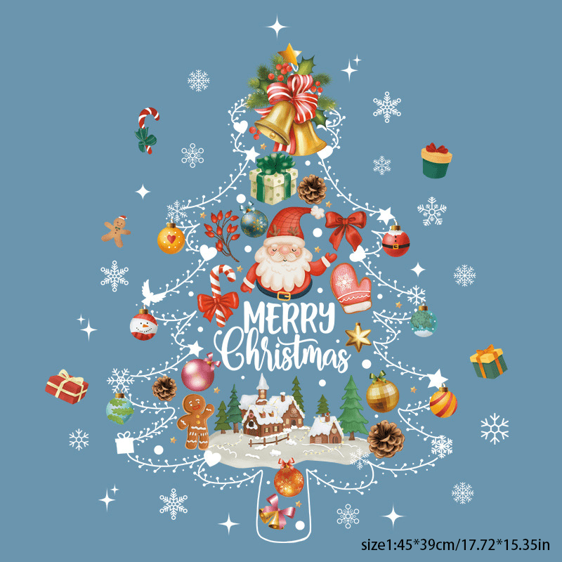 Christmas Tree Snowflake Cookies Candy Wall Stickers