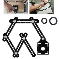 Angle Measuring Ruler 6 Sided Aluminum Alloy Multifunctional Measuring Ruler