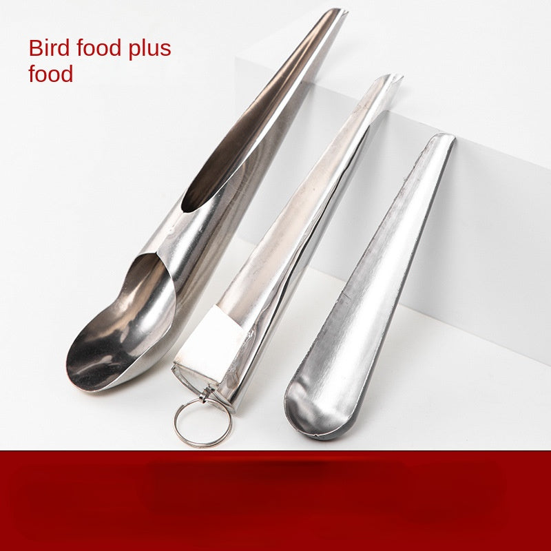 Stainless Steel Bird Feeding Spoon Tool For Parrots