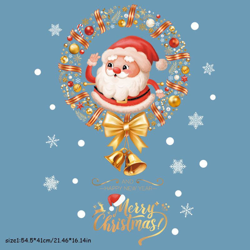 Santa Window Painting Stickers Christmas Decorations