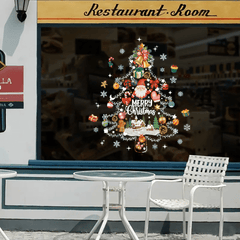 Christmas Tree Snowflake Cookies Candy Old Man Wall Sticker