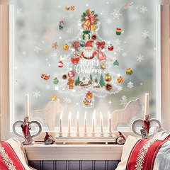 Christmas Tree Snowflake Cookies Candy Old Man Wall Sticker