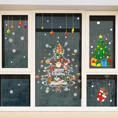 Christmas Tree Snowflake Cookies Candy Old Man Wall Sticker