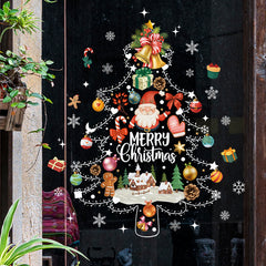 Christmas Tree Snowflake Cookies Candy Old Man Wall Sticker