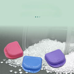 Denture Storage Box With Holes Retainer Corrector Box Denture