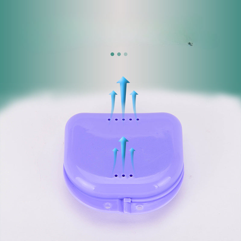 Denture Storage Box With Holes Retainer Corrector Box Denture