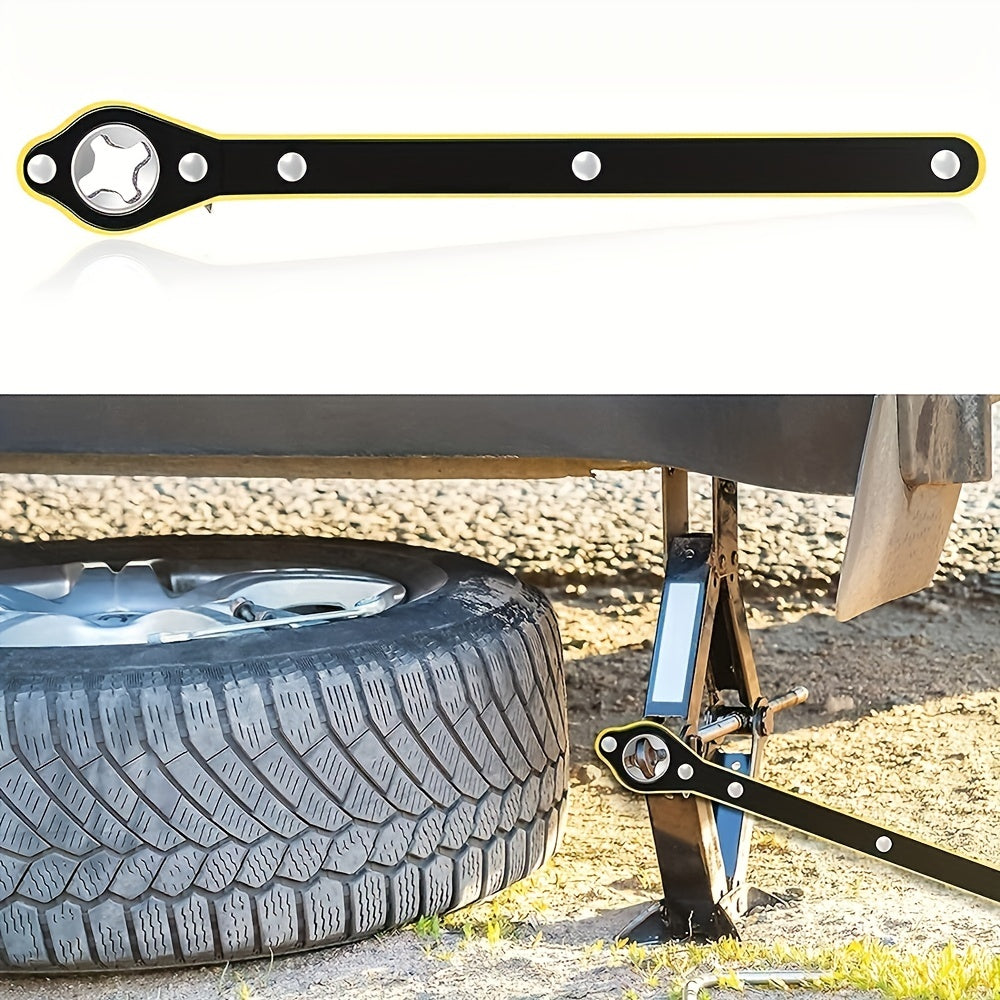 360 Rotating Knob Auto Labor Saving Jack Ratchet Wrench for Vehicle Tire Wheels